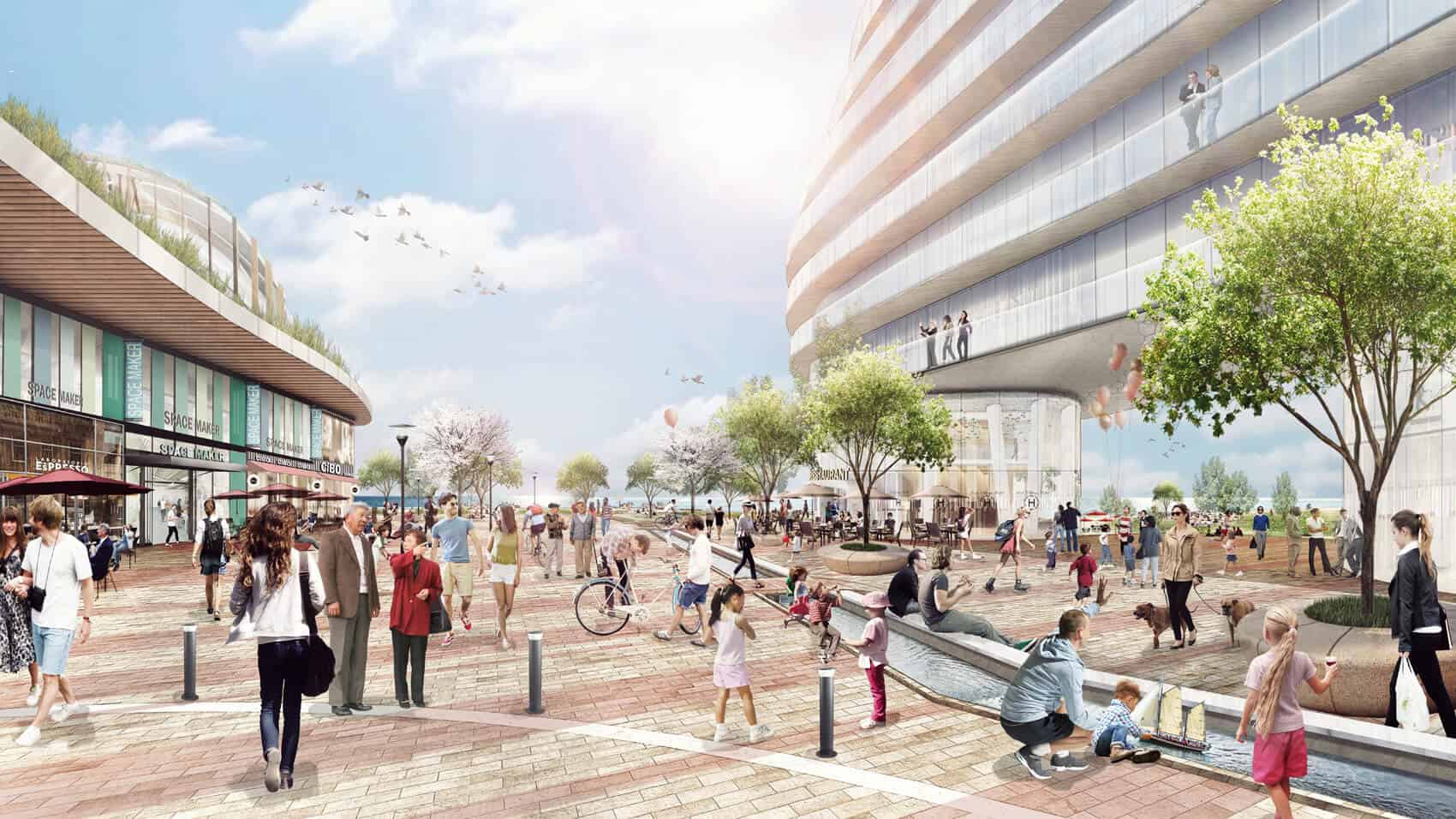 Rendering of Brightwater Community Port Credit Courtyard