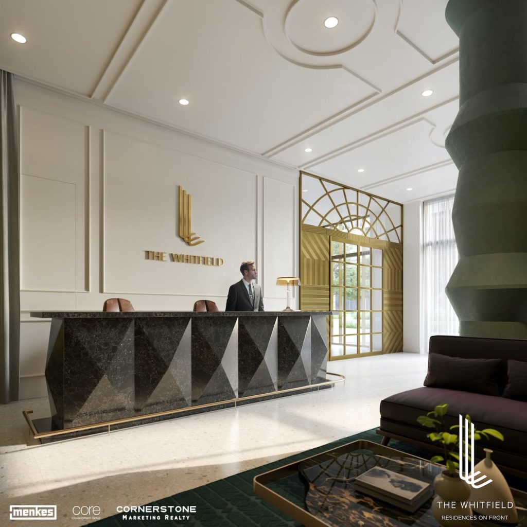 Rendering of The Whitfield lobby
