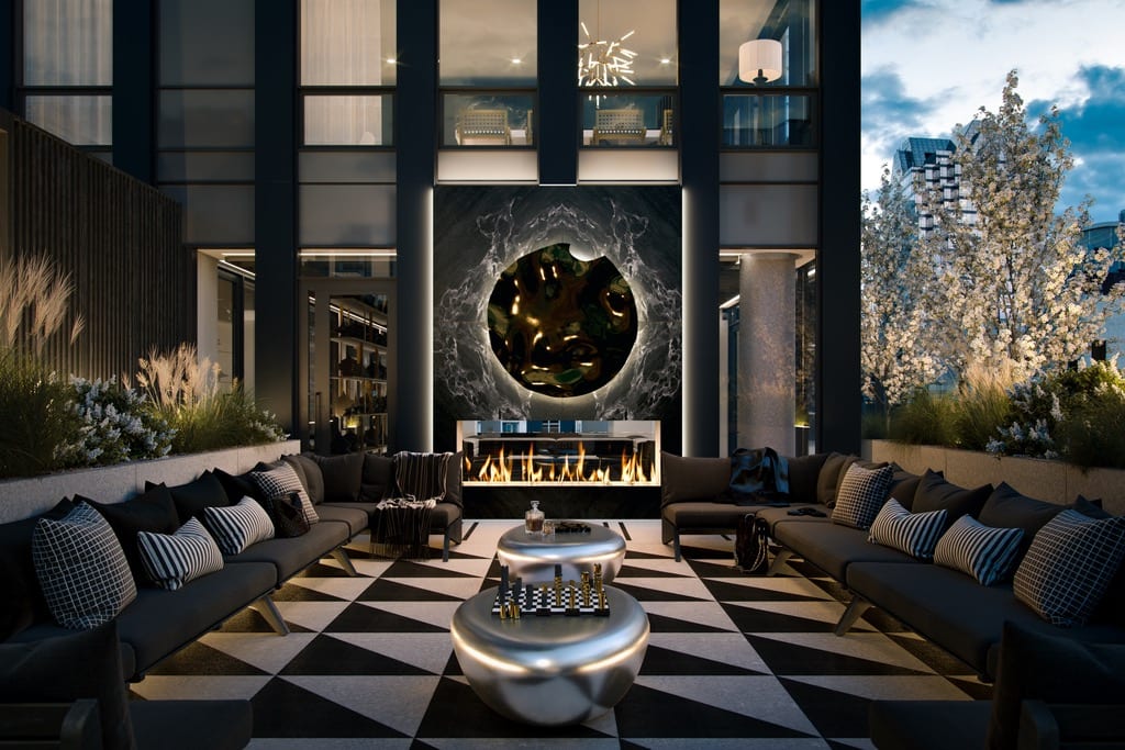 Rendering of Alias condos lobby