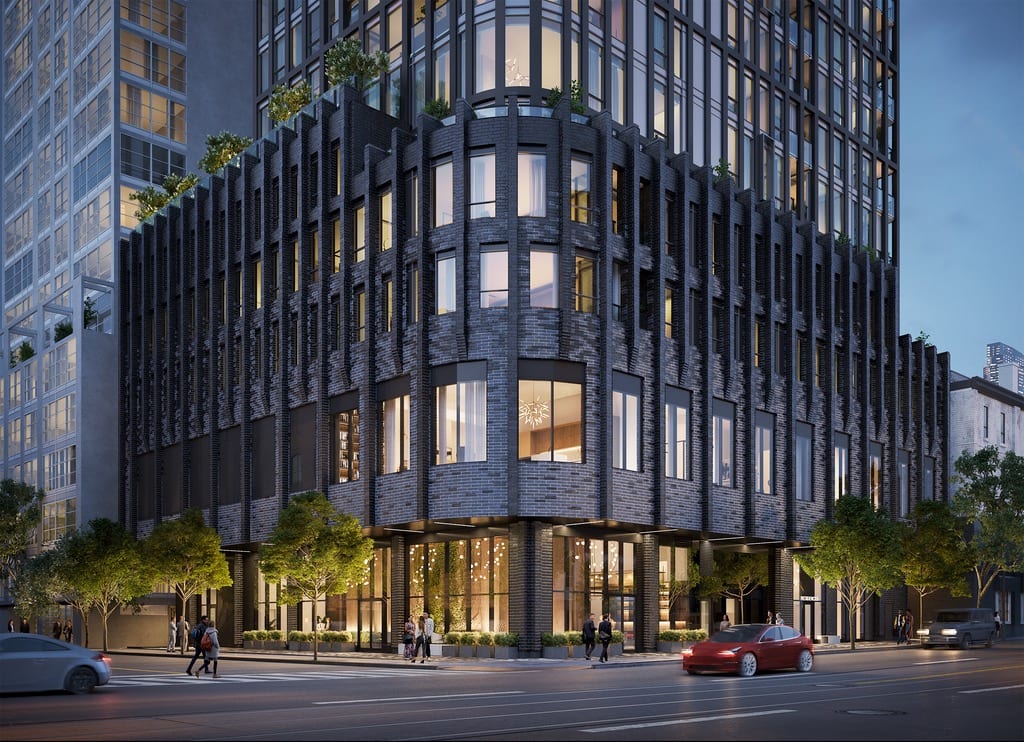 Rendering of Alias condos exterior entrance