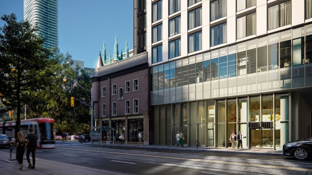 Rendering of Church Condos streetscape exterior
