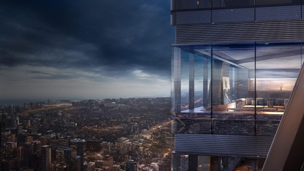 The One Residences Condo suite view of Toronto