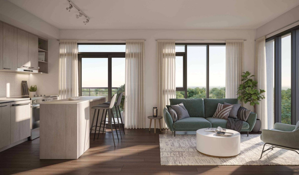 Mile and Creek Phase 3 Condos suite interior living room