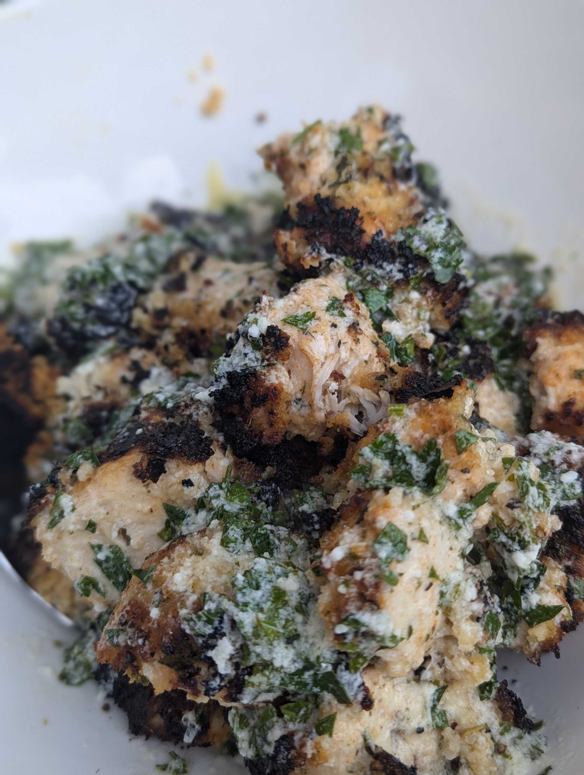 Grilled Panko & Parmesan Crusted Chicken Skewers