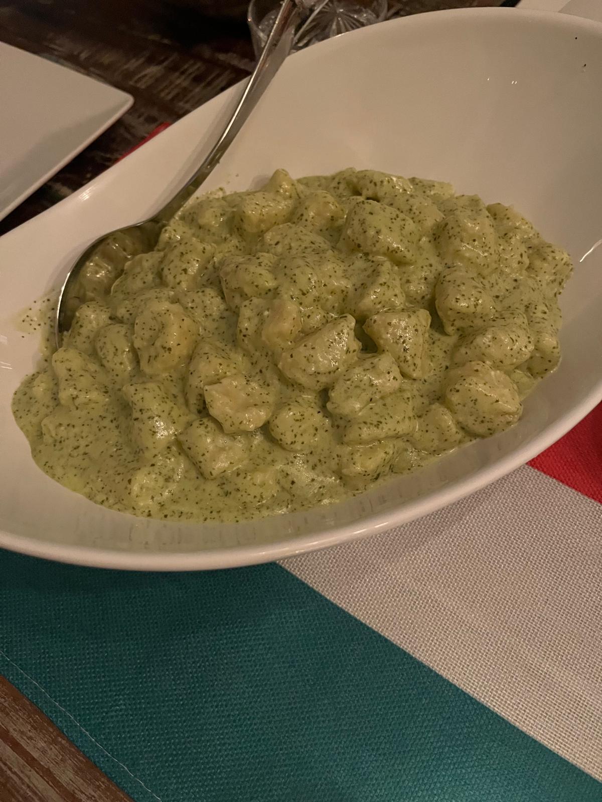 Ricotta Gnocchi In A Creamy Pesto Sauce
