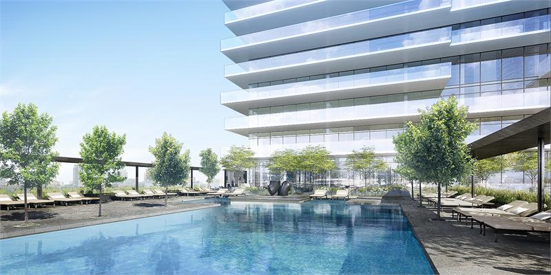 Yonge and Rich Exterior Pool Rendering True Condos