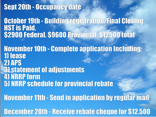 how to apply for HST rebate on a new condo (new residential rental property rebate)