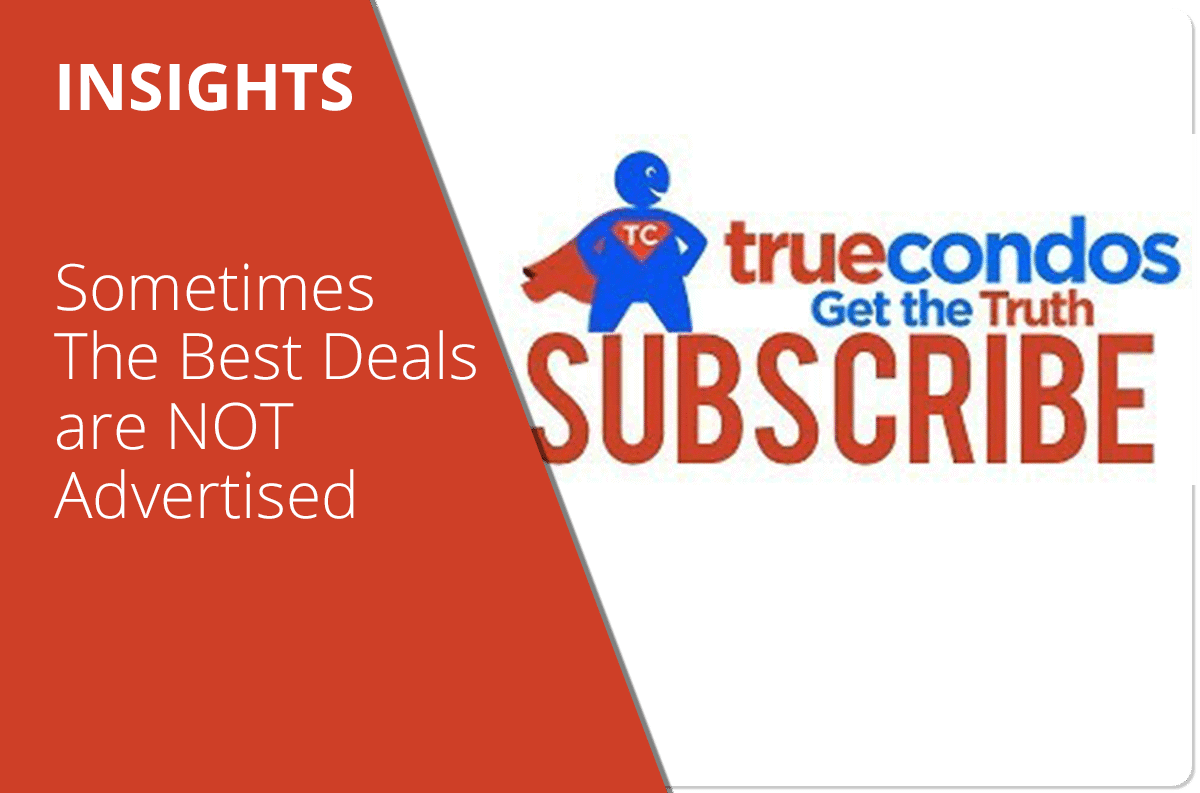 Sometimes The Best Deals are NOT Advertised