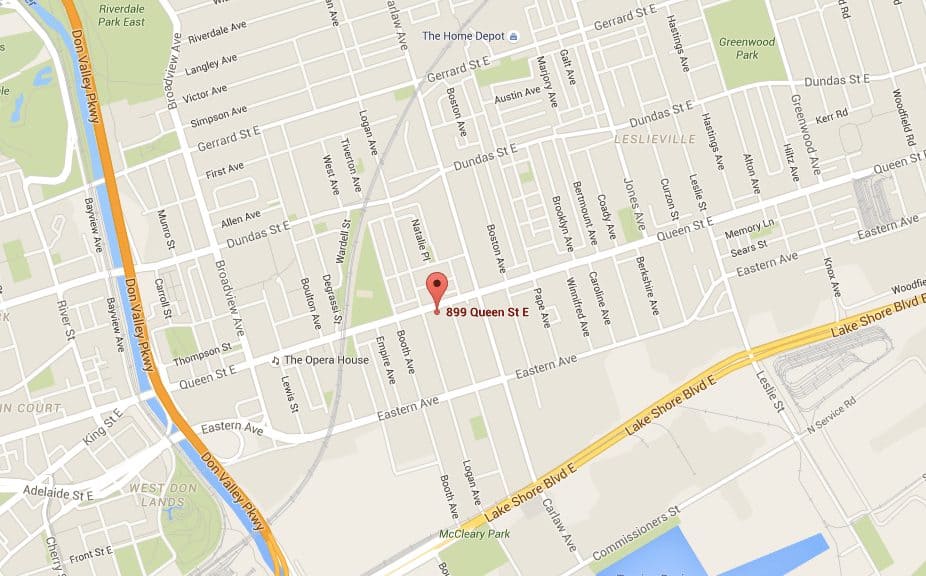 Daniels Leslieville Map