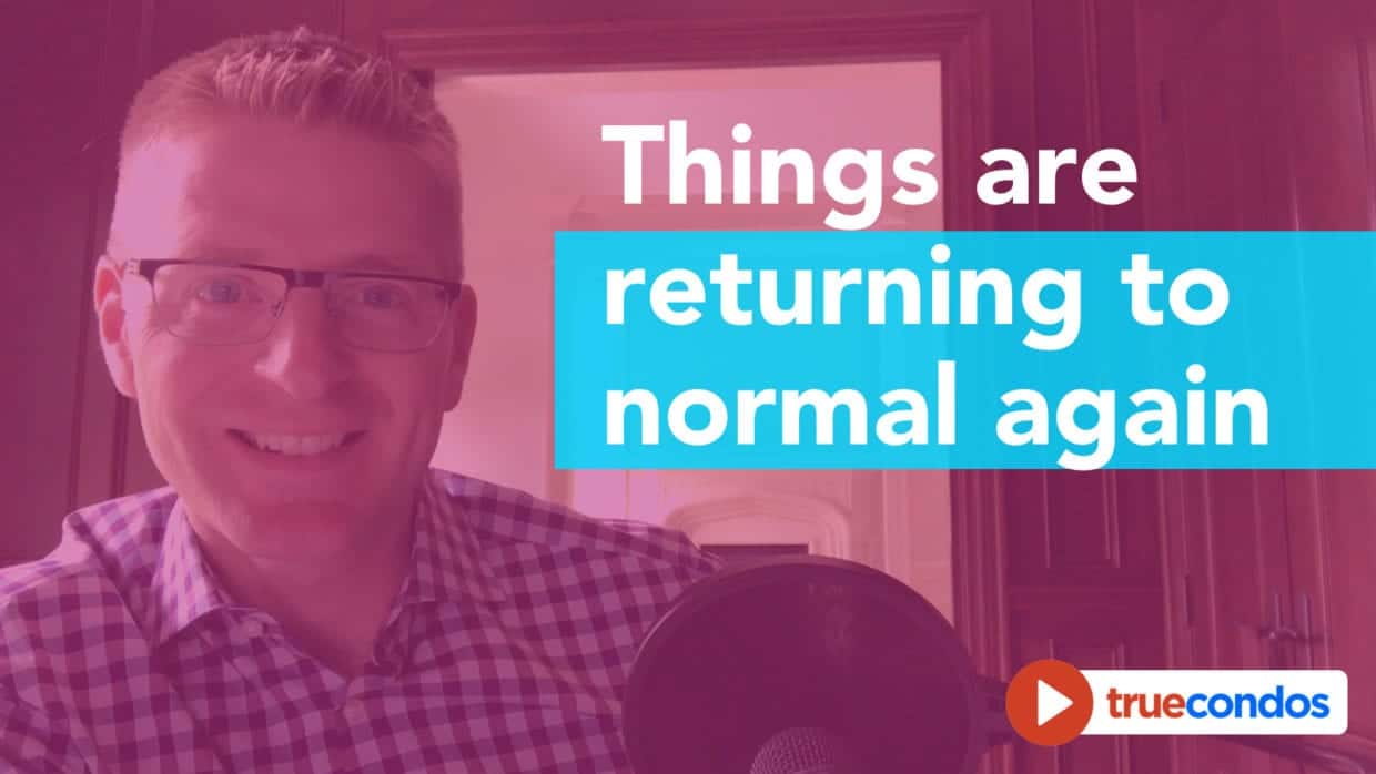 Things are returning back to normal again