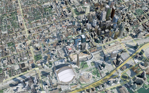 toronto downtown google earth