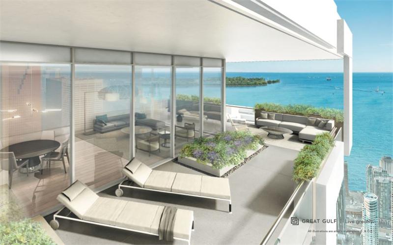 Yonge and Rich Balcony Image Rendering True Condos