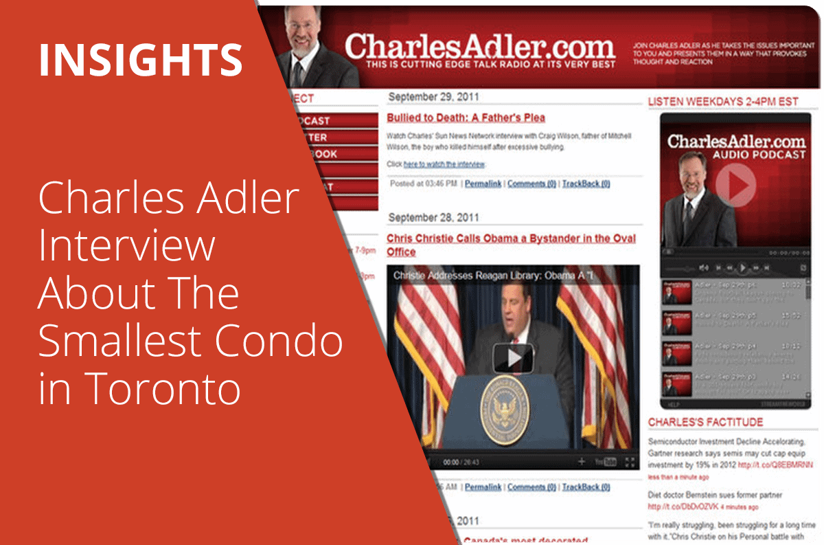 Charles Adler Interview About The Smallest Condo in Toronto