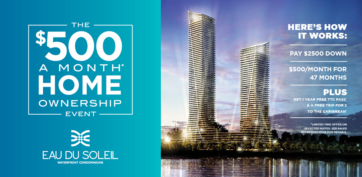 eau du soleil's $500/month ownership promotion