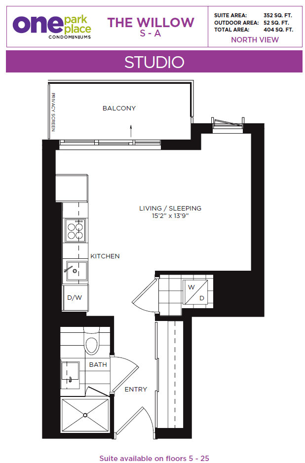 studio condo in regent park