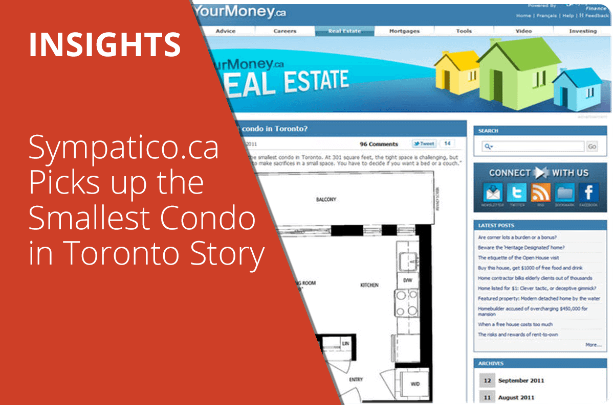 Sympatico.ca Picks up the Smallest Condo in Toronto Story