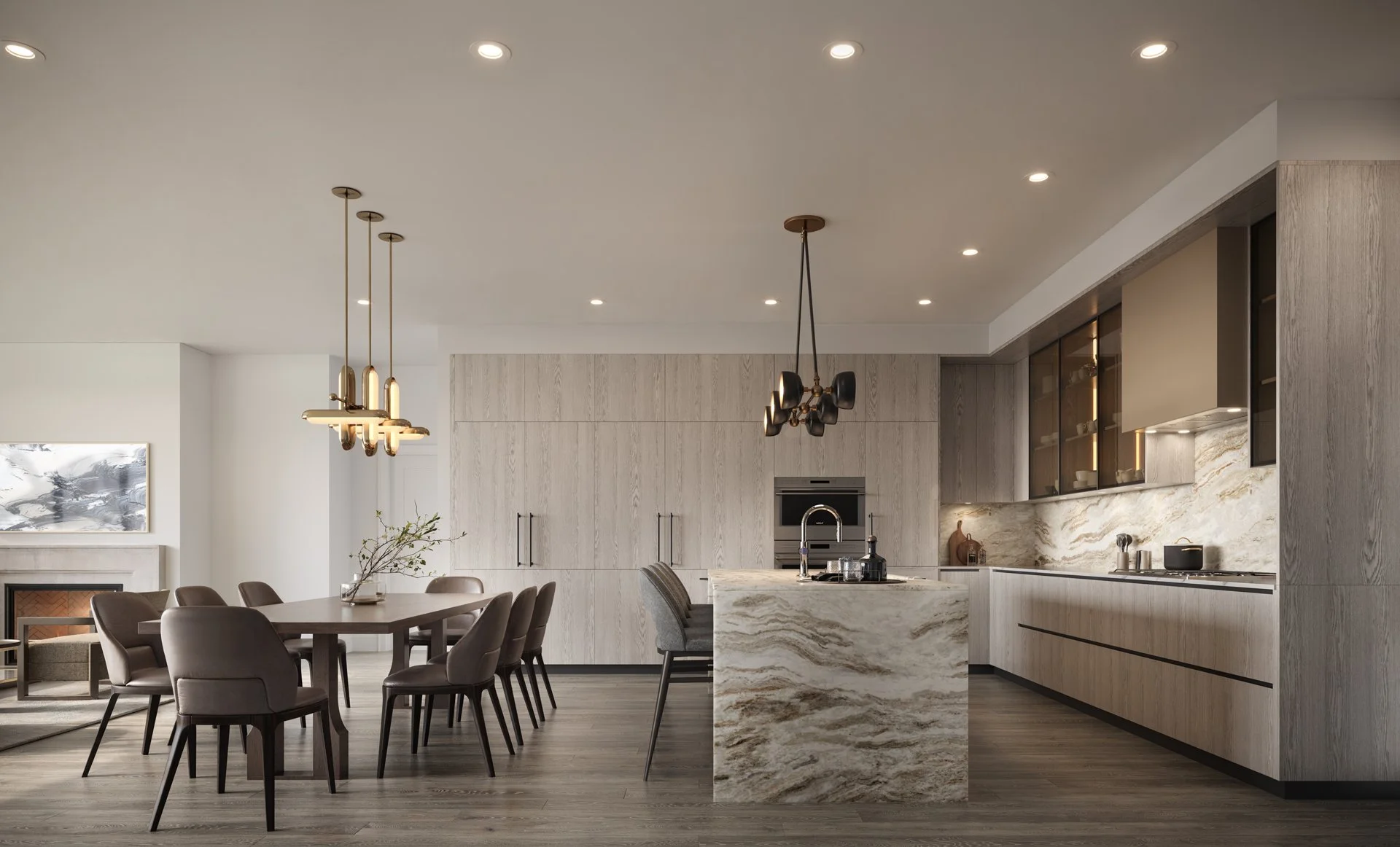  The Chatsworth Residences in Lawrence Park - Kitchen & Dining Rendering 
